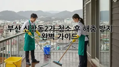 부산 신창동2가, 청소 후 해충 방지 완벽 가이드!